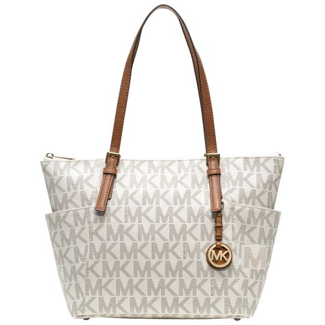 michael kors white patent leather bag|Michael Kors white handbags outlet.